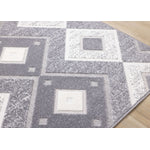 Diamond Mist 5'3" x 7'7" Diamond Pattern Area Rug - Grey, White