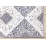 Diamond Mist 5'3" x 7'7" Diamond Pattern Area Rug - Grey, White