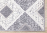 Diamond Mist 5'3" x 7'7" Diamond Pattern Area Rug - Grey, White