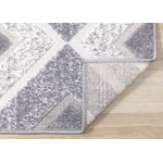 Diamond Mist 5'3" x 7'7" Diamond Pattern Area Rug - Grey, White