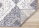 Diamond Mist 5'3" x 7'7" Diamond Pattern Area Rug - Grey, White