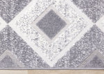 Diamond Mist 5'3" x 7'7" Diamond Pattern Area Rug - Grey, White