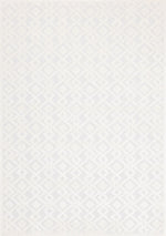 Arctic Echo 6'7" x 9'6" Diamond Area Rug - White