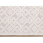 Arctic Echo 6'7" x 9'6" Diamond Area Rug - White