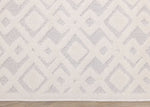Arctic Echo 6'7" x 9'6" Diamond Area Rug - White