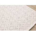 Arctic Echo 6'7" x 9'6" Diamond Area Rug - White