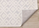 Arctic Echo 5'3" x 7'7" Diamond Area Rug - White