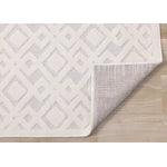 Arctic Echo 6'7" x 9'6" Diamond Area Rug - White