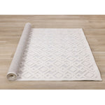 Arctic Echo 6'7" x 9'6" Diamond Area Rug - White