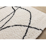 Pace 6'7" x 9'6" Outlinded Shapes Area Rug - Cream, Black
