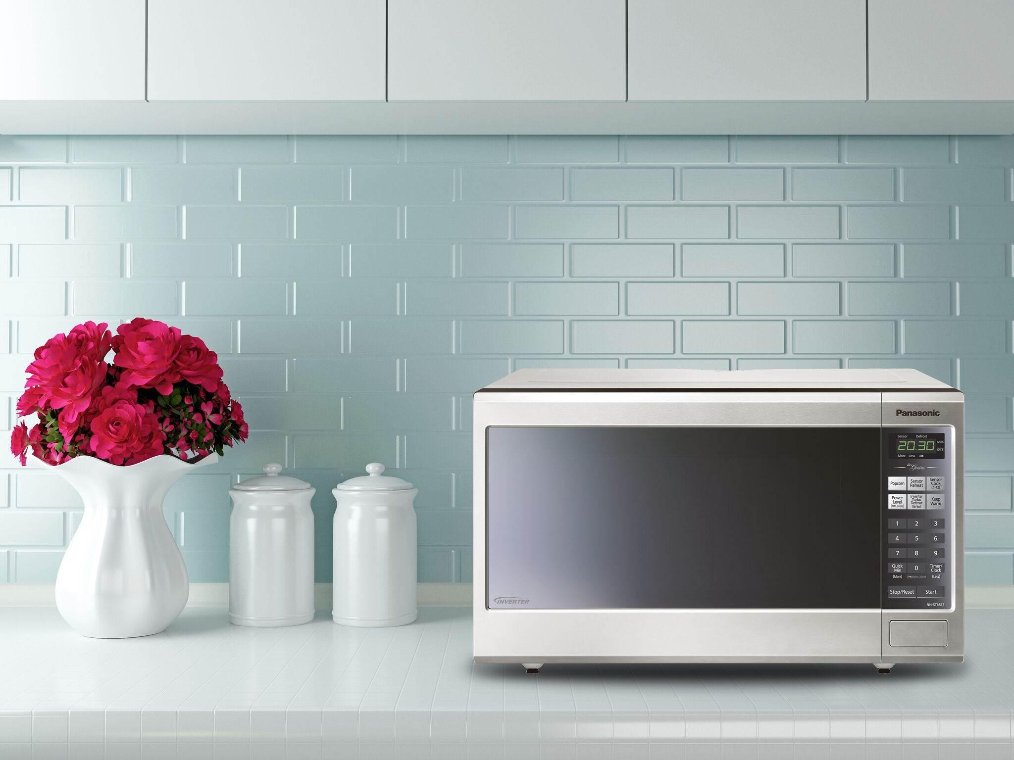 Panasonic Stainless Steel Countertop Microwave with Genius Sensor (1.2 Cu.Ft.) - NNST681SCC