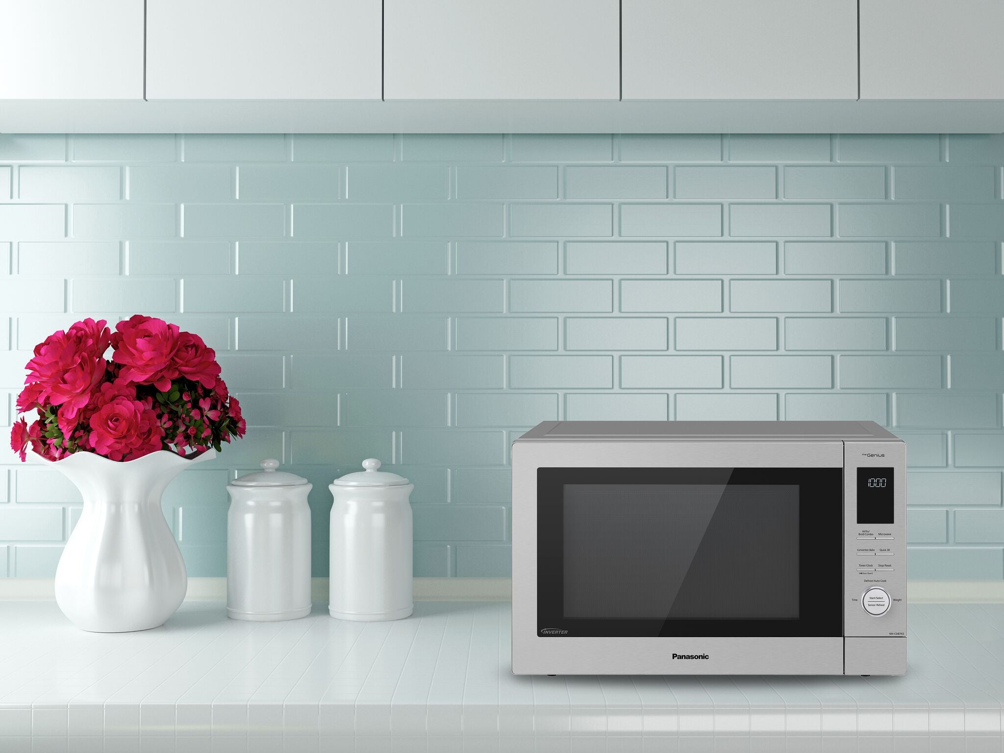 Panasonic Stainless Steel 4-in-1 Combination Countertop Microwave with Air Fry (1.2 Cu.Ft.) - NNCD87KSC