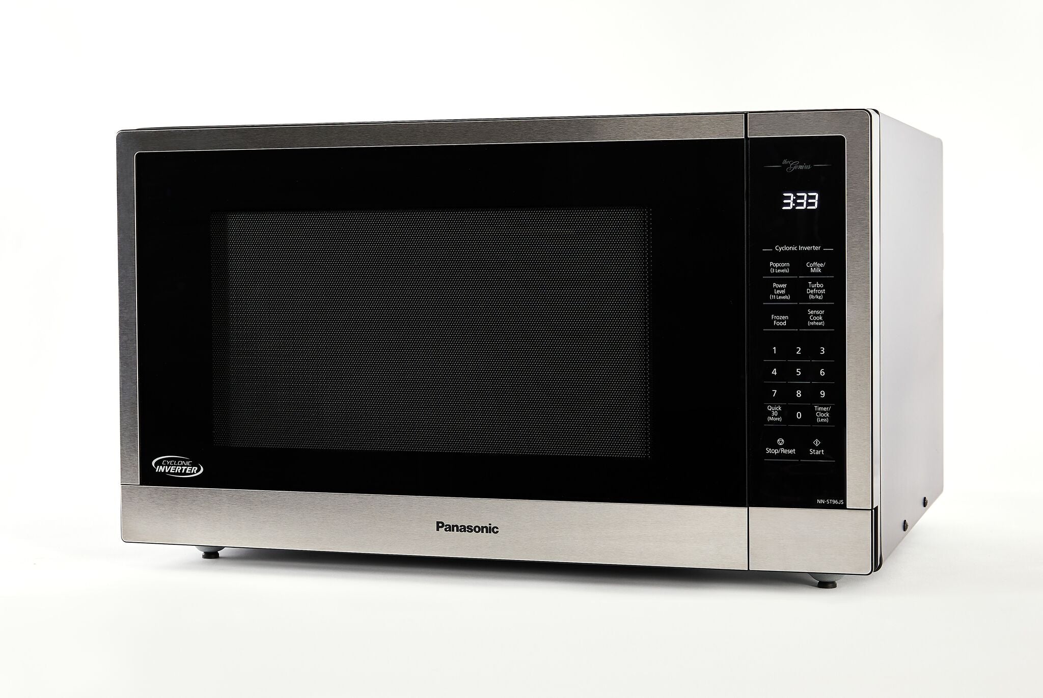 Panasonic Black Stainless Steel Countertop Microwave with Genius Panasonic Black Stainless Steel Countertop Microwave with Genius