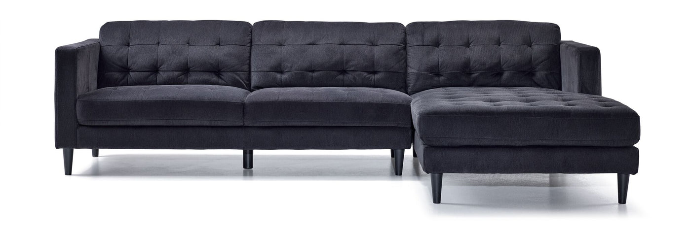 Paragon 2-Piece Sectional with Right-Facing Chaise - Charcoal