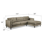 Paragon 2-Piece Sectional with Left-Facing Chaise - Taupe