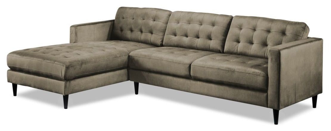 Paragon 2-Piece Sectional with Left-Facing Chaise - Taupe