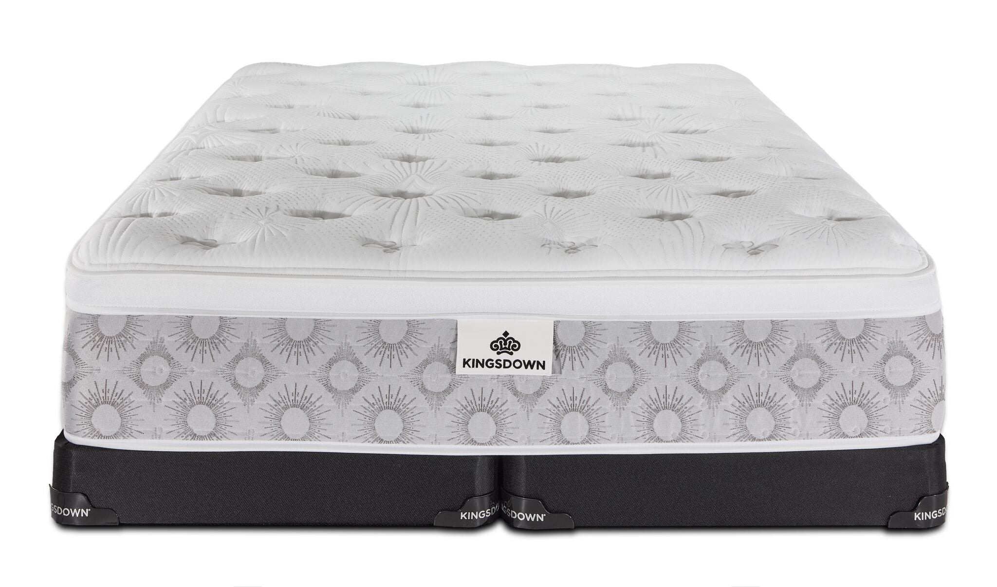 Kingsdown Paxton Medium Euro Top Queen Mattress and Split Low Profile Boxspring Set