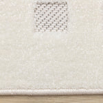 Pearl Grid 6'7" x 9'6" Grid Design Area Rug - White