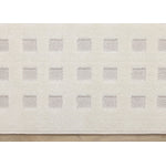 Pearl Grid 6'7" x 9'6" Grid Design Area Rug - White