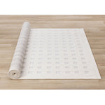 Pearl Grid 6'7" x 9'6" Grid Design Area Rug - White