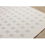 Pearl Grid 6'7" x 9'6" Grid Design Area Rug - White
