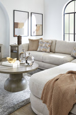 Fresh Perspective Metal Living Room Table Lamp - Light Brown/White