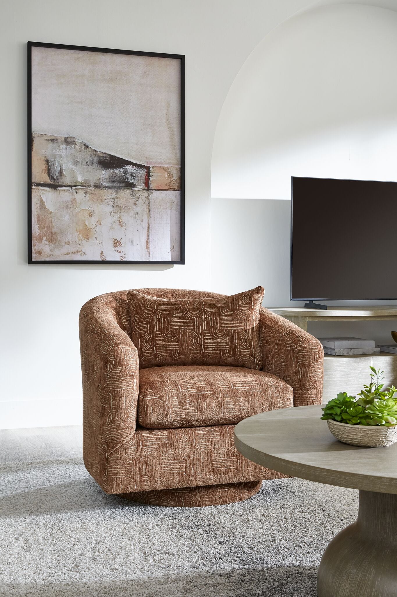 Fresh Perspective - Perspective Swivel Chair - Chestnut