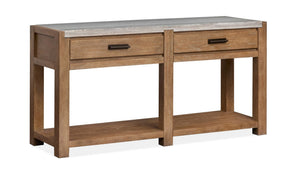Plum Creek 56" Marble Top Sofa Table - Sierra Brown
