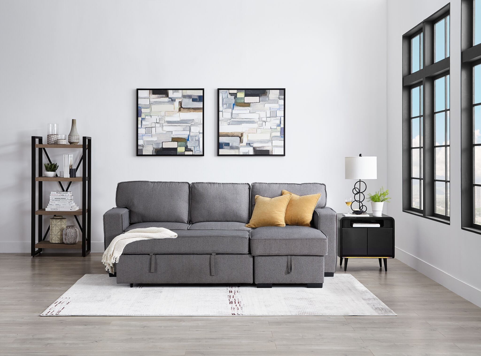Poppy Pop-Up Sofa Bed - Grey