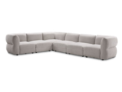 In Full Bloom - Porto 6-Piece Modular Sectional - Taupe