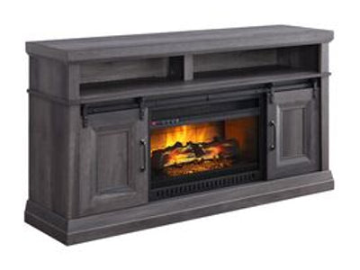 Preston Fireplace TV Stand - Charcoal