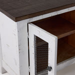 Pueblo 78.75" White Entertainment Unit - Weathered White