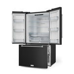 Thor Kitchen - Gordon Ramsay Collection 36" 20.3 Cu. Ft. Matte Black Counter-Depth French Door Refrigerator with Ice Maker - RF3621CTD00-SS