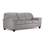 Raphael Leather Sofa, Loveseat and Chair Set - Cloud Grey