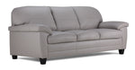 Raphael Leather Sofa and Loveseat Set - Cloud Grey