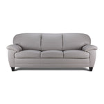 Raphael Leather Sofa and Chair Set - Cloud Grey