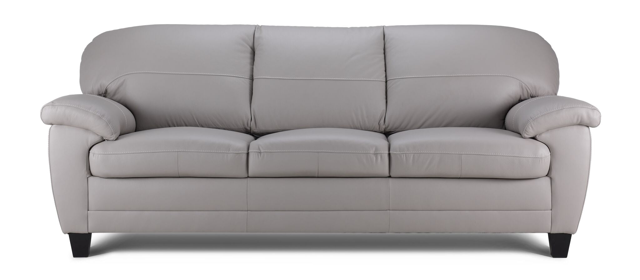 Raphael Leather Sofa and Chair Set - Cloud Grey