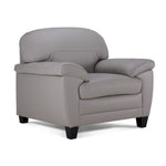 Raphael Leather Chair - Cloud Grey