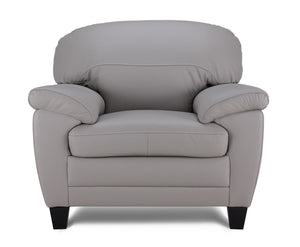 Raphael Leather Chair - Cloud Grey