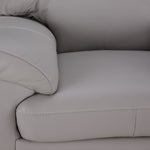Raphael Leather Sofa and Chair Set - Cloud Grey