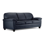 Raphael Leather Sofa and Chair Set -Navy