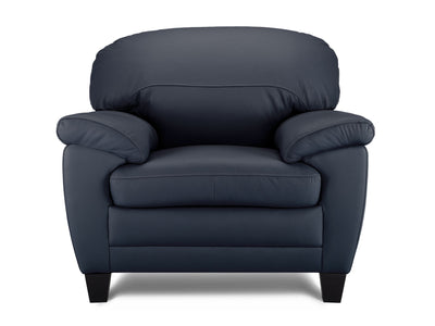 Raphael Leather Chair - Navy