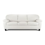 Raphael Leather Sofa - Silver Grey