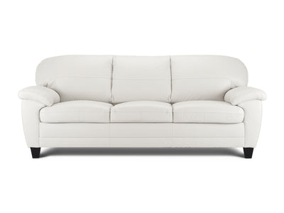 Raphael Leather Sofa - Silver Grey