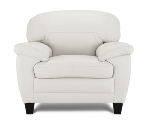 Raphael Leather Chair - Silver Grey