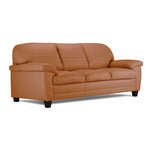 Raphael Leather Sofa and Chair Set - Saddle