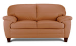 Raphael Leather Loveseat - Saddle