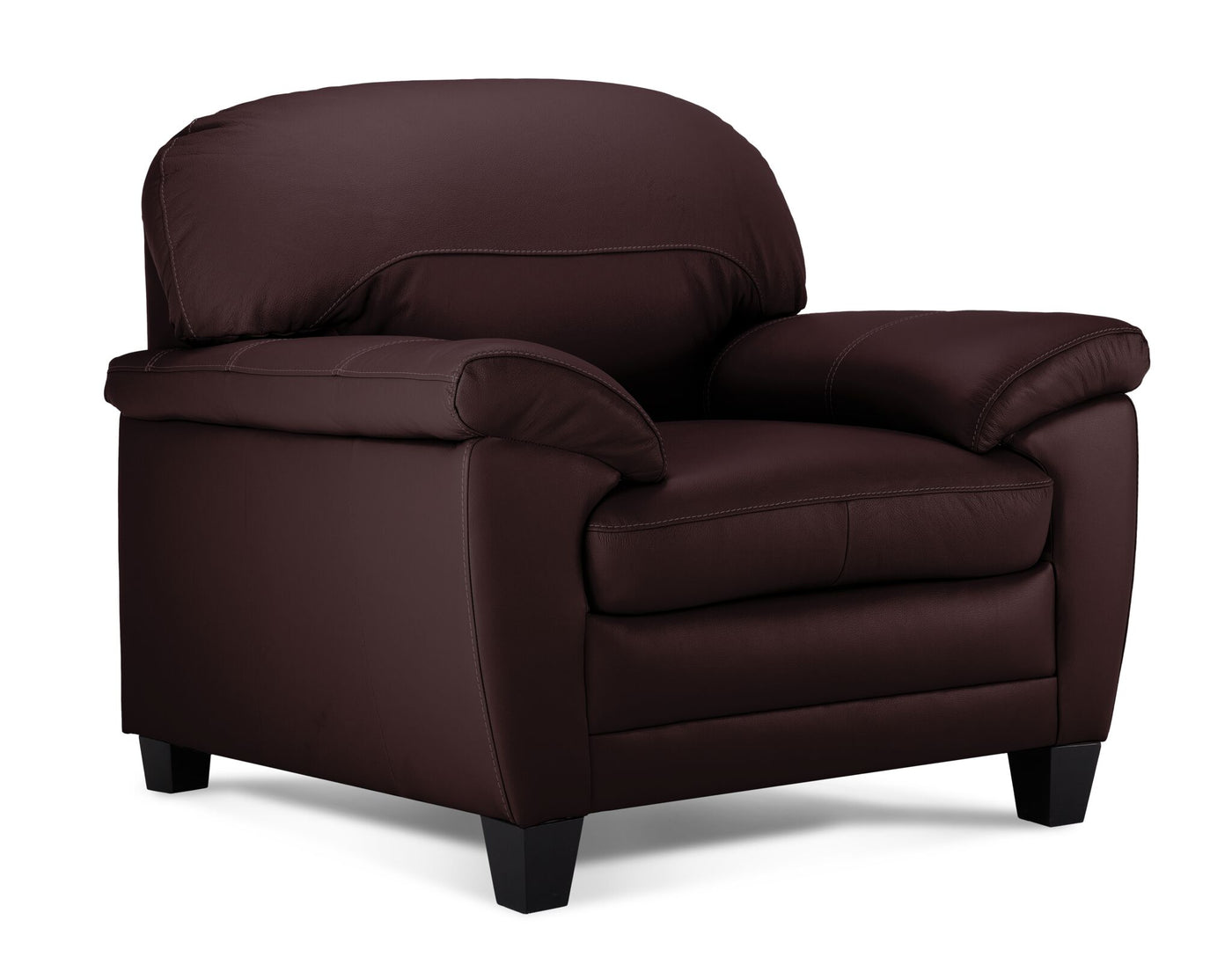 Raphael Leather Sofa and Chair Set - Mocha