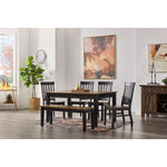Caylie Noir 6-Piece Dining Set - Ebony, Driftwood