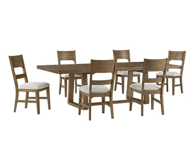 Raylan 7-Piece Extendable Dining Set - Brown